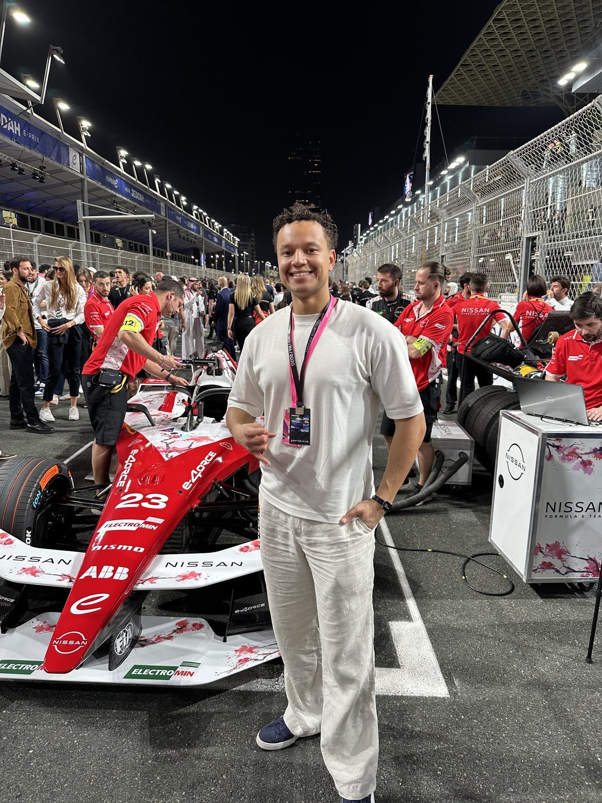 Liam on the Formula E grid in Jeddah