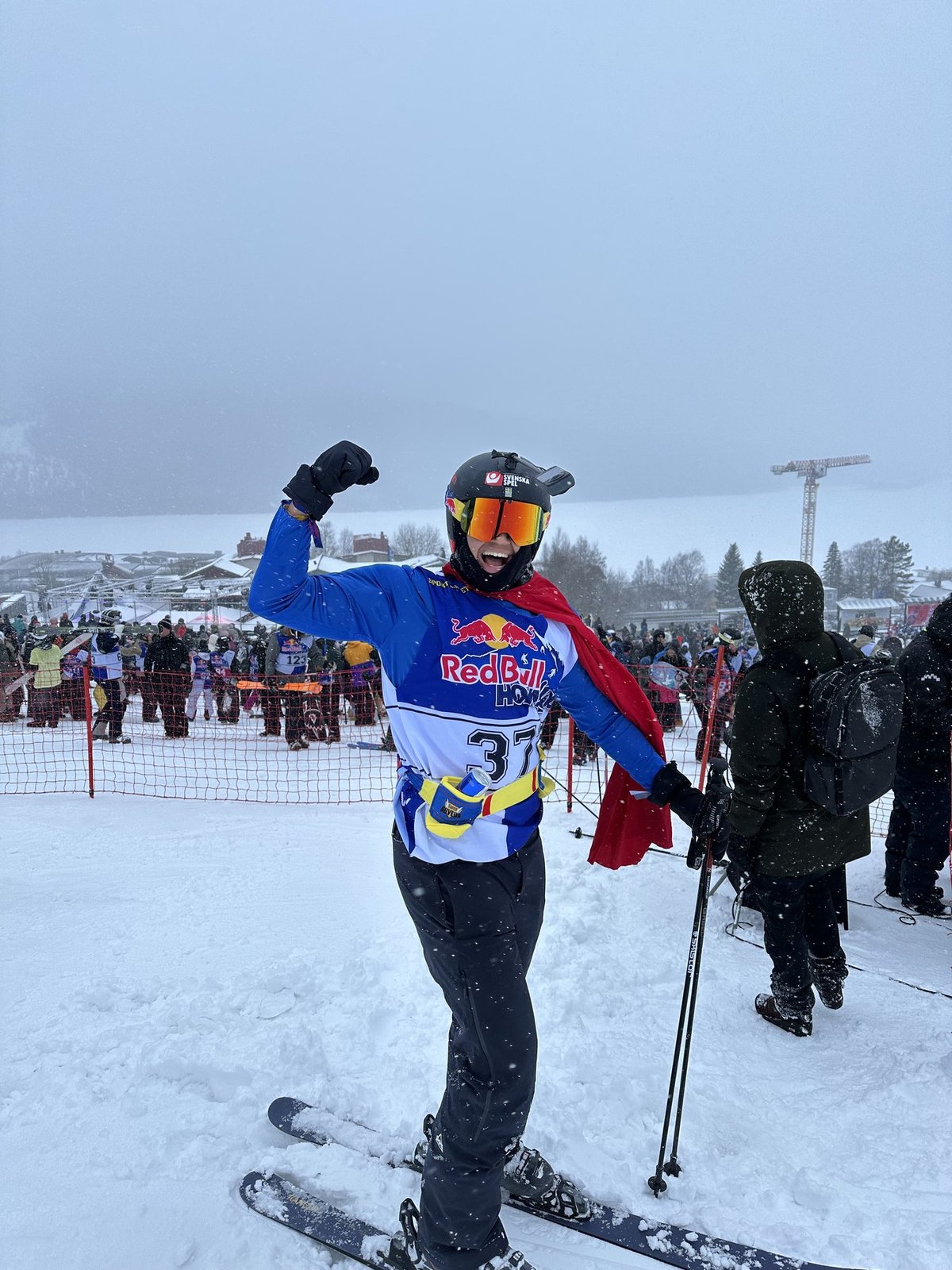 Liam at Red Bull Homerun ski race