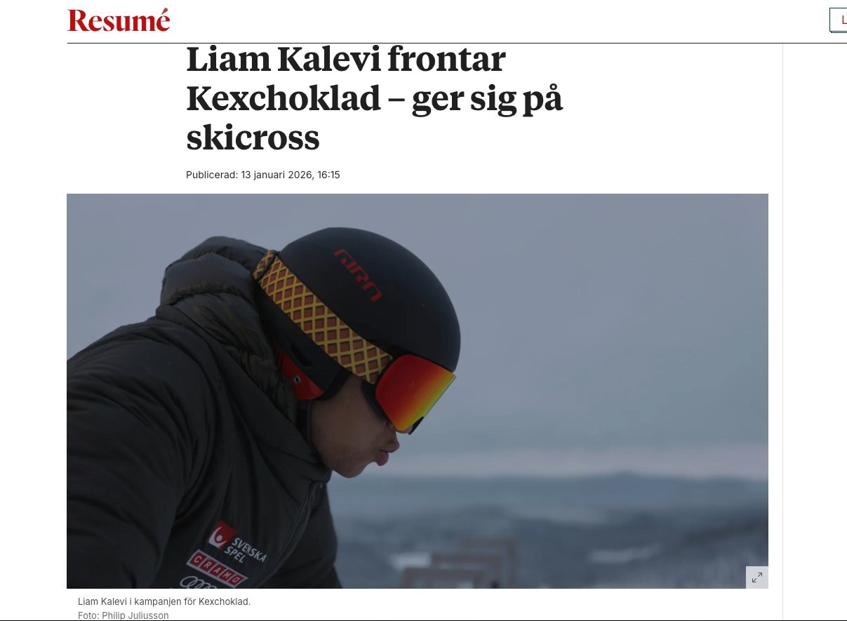 Resumé article featuring Liam Kalevi