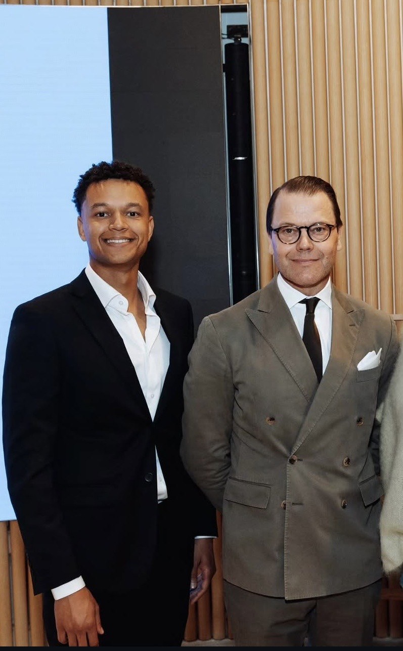 Liam with Prince Daniel of Sweden